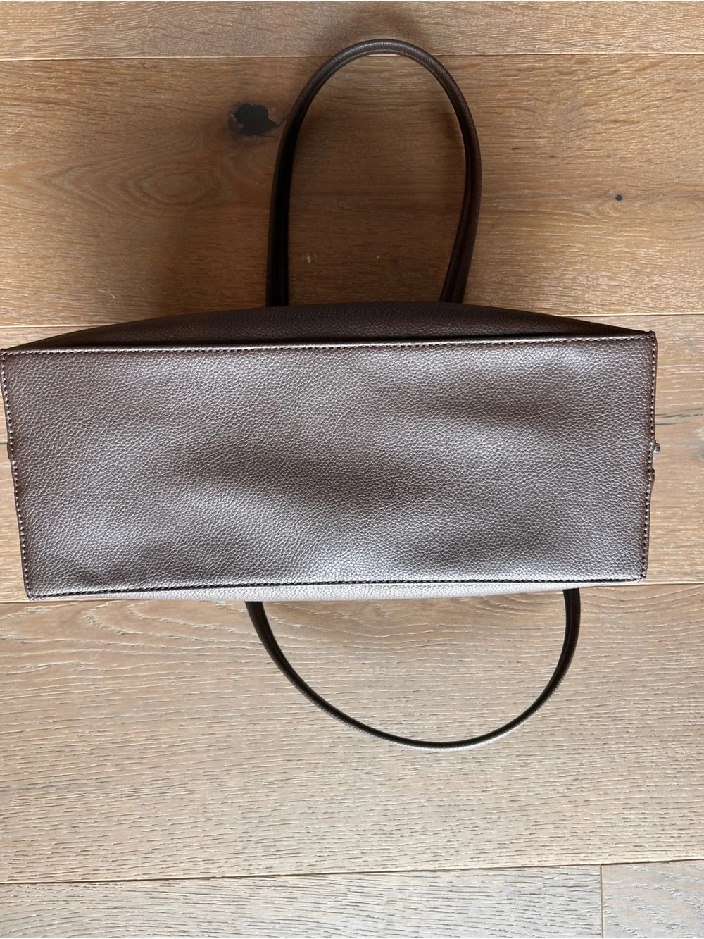 BAGGU Brown Textured Leather Shoulder Bag
